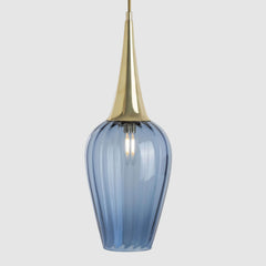 Metal and glass ceiling pendant light