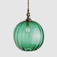 Finial Pendant_Forest Optic Glass_Polished Brass