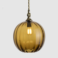 Finial Pendant_Sargasso Optic Glass_Antique Brass