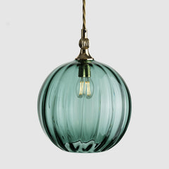 Finial Pendant_Steel Optic Glass_Polished Brass