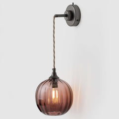 Hanging petite wall light sconce_optic tea glass_Matte Bronze