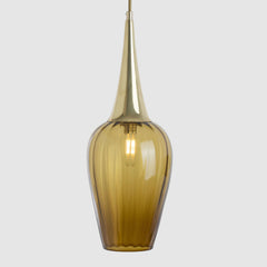 Metal and glass ceiling pendant light