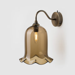 Nouveau_smoke bronze color glass_wall sconce_antique brass