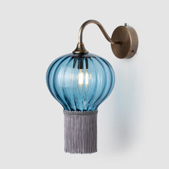 Option: Elephant Grey Fringe & Antique Brass Metalwork