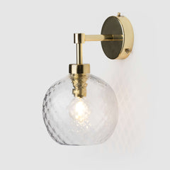 Clear glass wall light
