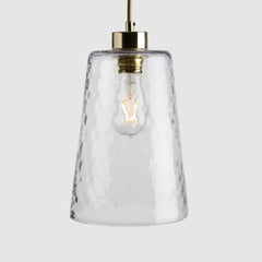 Colourful glass pendant lighting-Pick-n-Mix Pot Large - Diamond-Clear-Rothschild & Bickers