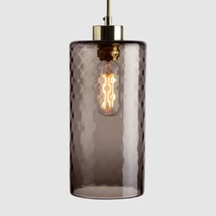 Smoke grey glass suspension pendant