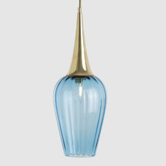 Metal and glass ceiling pendant light