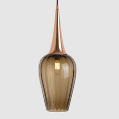 Metal and glass ceiling pendant light