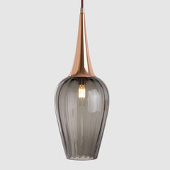 Metal and glass ceiling pendant light
