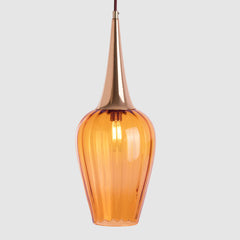 Metal and glass ceiling pendant light
