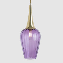 Metal and glass ceiling pendant light