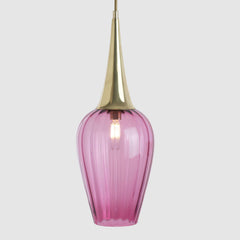 Metal and glass ceiling pendant light