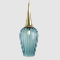 Metal and glass ceiling pendant light