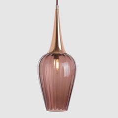 Metal and glass ceiling pendant light