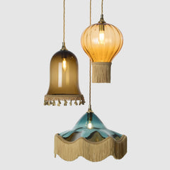 Credit: Amber Opulent Optic, Sargasso Tassel, Steel Vintage