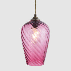 Ruby optic glass light shade by Rothschild & Bickers