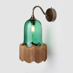 Handmade Glass fringe wall light