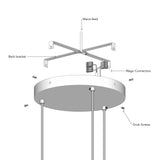 Drawing of ceiling plate for group of pendant lights by Rothschild & Bickers