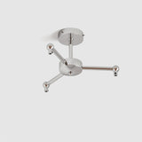 Three arm metal frame chandelier for multiple pendant lights