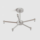 Five arm metal frame chandelier for multiple pendant lights