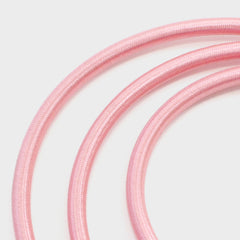 Baby pink decorative fabric covered flex for pendant lighting