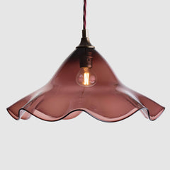 Coloured glass pendant lights-Nouveau Open-Tea-Rothschild & Bickers