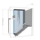 Drawing of large ceiling plate for hanging multiple pendant lights by Rothschild & Bickers