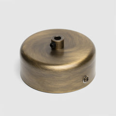 Small pressed brass ceiling canopy for pendant lighting