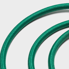 Forest green decorative fabric covered flex for pendant lighting