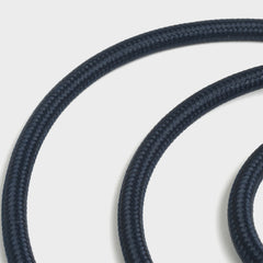 Navy decorative fabric covered flex for pendant lighting