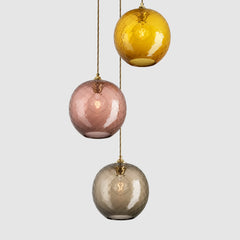 Ceiling lighting feature-Pick-n-Mix Ball Large - Diamond, Warm, 3 Drop Cluster-Rothschild & Bickers