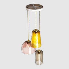 Ceiling lighting feature-Pick-n-Mix Combo Large - Diamond, Warm, 3 Drop Cluster-Rothschild & Bickers