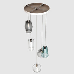 Ceiling lighting feature-Pick-n-Mix Combo Standard - Plain, Cool, 5 Drop Cluster-Rothschild & Bickers