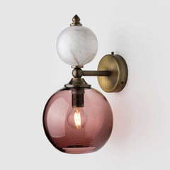 Pop Petite Wall Light-Wall Light Fixtures-Marble-Tea-Rothschild & Bickers