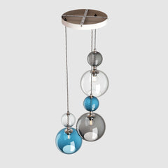 Ceiling lighting feature-Pop Light Standard - Cool, 3 Drop Cluster-Rothschild & Bickers