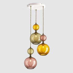 Ceiling lighting feature-Pop Light Standard - Warm, 3 Drop Cluster-Rothschild & Bickers