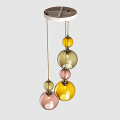 Ceiling lighting feature-Pop Light Standard - Warm, 3 Drop Cluster-Rothschild & Bickers