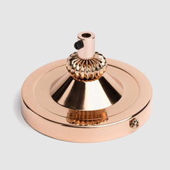 Decorative pressed copper ceiling canopy for pendant lighting