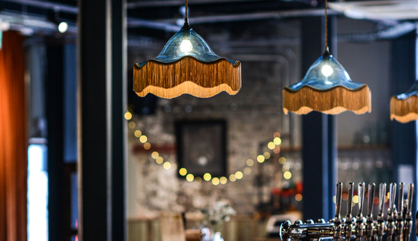Vintage Lights by Rothschild & Bickers hanging over the Bocabar Finzels Reach