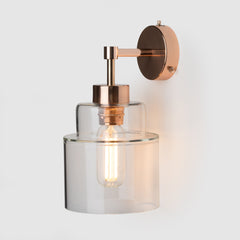 Lighting Wall Sconce with stepped glass shade_Empire_Polished Copper