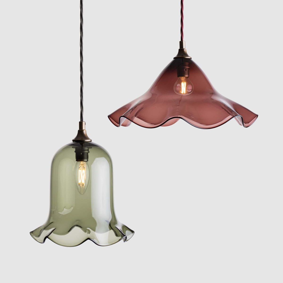 Decorative glass lamp shades