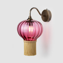 Option: Satinwood Gold Fringe & Antique Brass Metalwork