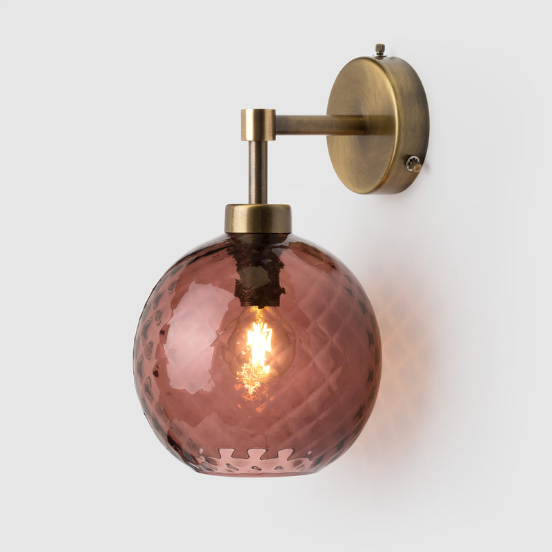 Petite Ball Wall light sconce_Tea Diamond Glass_Antique Brass