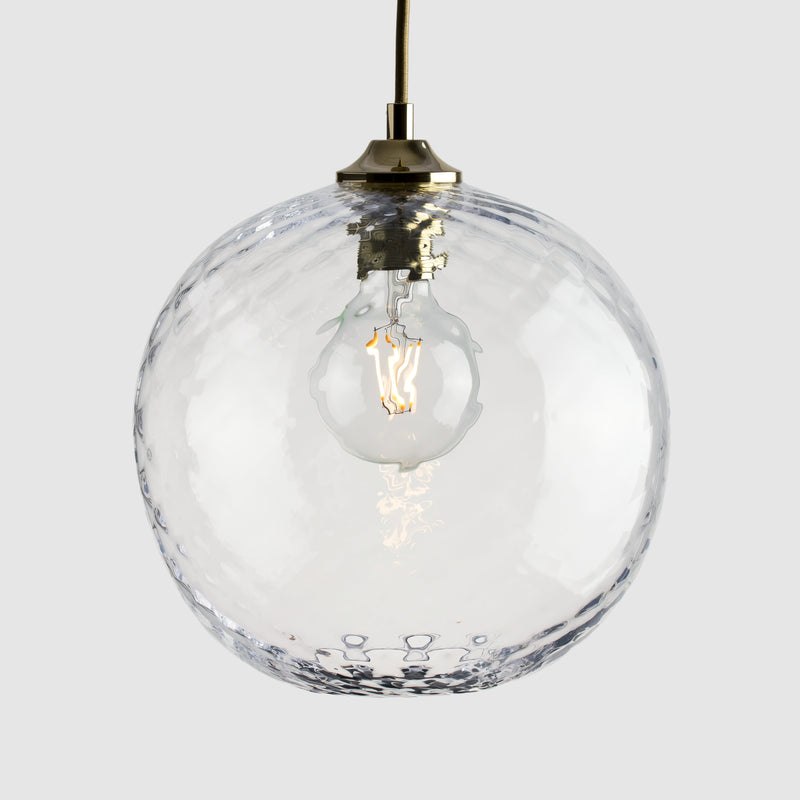Colourful glass pendant lighting-Pick-n-Mix Ball Large - Diamond-Clear-Rothschild & Bickers