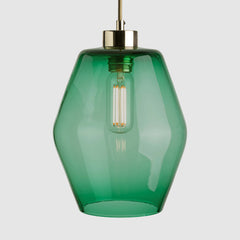 Colourful glass pendant lighting-Pick-n-Mix Flask Large - Plain-Forest-Rothschild & Bickers