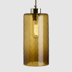 Warm diamond glass cylinder suspension light