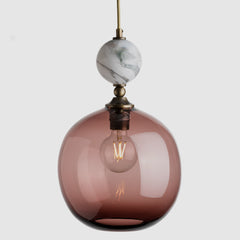 Glass ceiling lamps-Pop Light Large-Marble-Tea-Rothschild & Bickers