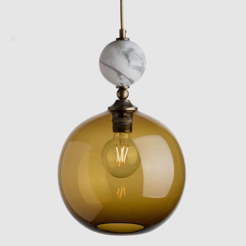 Glass ceiling lamps-Pop Light Large-Marble-Sargasso-Rothschild & Bickers