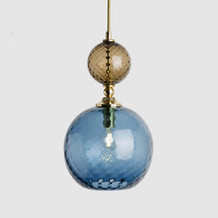 Glass ceiling lamps-Pop Light Standard-Bronze-Denim-Rothschild & Bickers